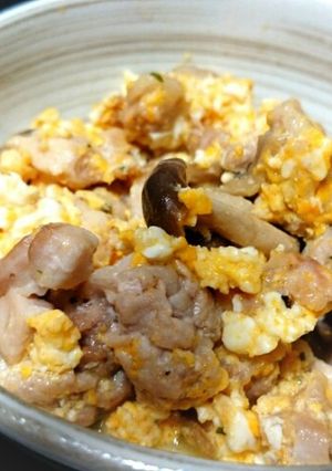 豚肉としめじと卵の香味チーズ炒め-レシピのメイン写真