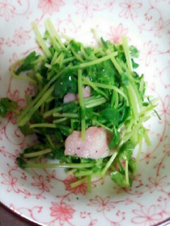 レンジで☆豆苗とベーコンのスタミナ炒め-レシピのメイン写真