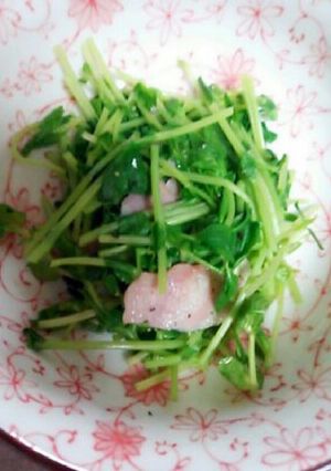 レンジで☆豆苗とベーコンのスタミナ炒め-レシピのメイン写真