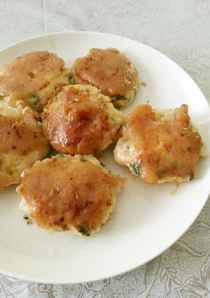 お弁当に♪簡単☆大葉つくねの梅がけ-レシピのメイン写真
