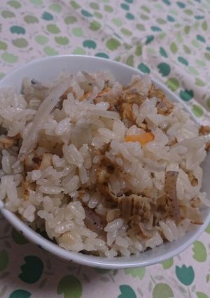 ホタテのヒモの炊き込みご飯-レシピのメイン写真