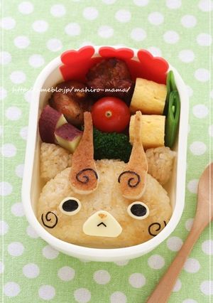 妖怪ウォッチ　コマじろう＊キャラ弁-レシピのメイン写真