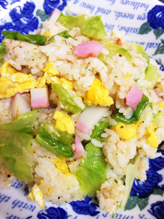 お花畑のレタスチャーハン♪-レシピのメイン写真