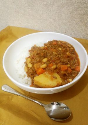 野菜と大豆たっぷりのひき肉カレー-レシピのメイン写真