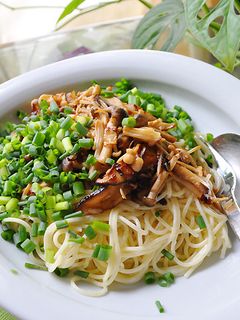 きのこのグリーンカレー炒め冷製パスタ-レシピのメイン写真