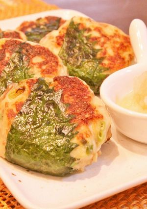 鶏ミンチとなめたけの簡単大葉巻きつくね♪-レシピのメイン写真