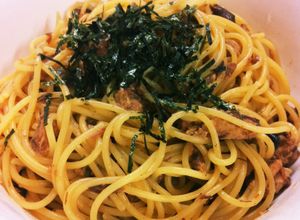 玉ねぎとサバ缶だけ！簡単和風鯖味噌パスタ-レシピのメイン写真