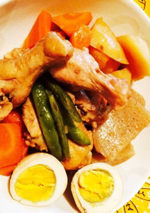 簡単☆圧力鍋で手羽元と野菜の煮物-レシピのメイン写真