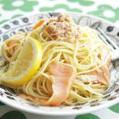 รูปของ *ツナとサーモンのレモンパスタ*