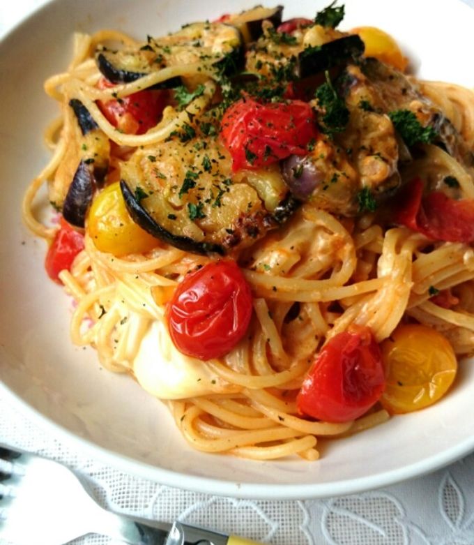 トマトなすびパスタ ミニチドリダブルジャケット 24AW トマトなすび