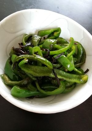 塩昆布で♪ピーマンの簡単副菜-レシピのメイン写真