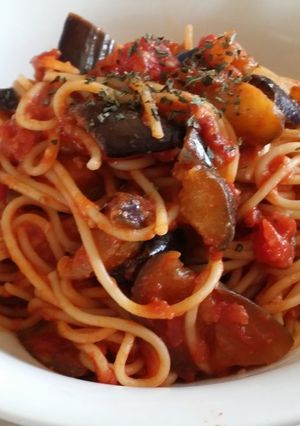 茄子とトマトのパスタ♪-レシピのメイン写真