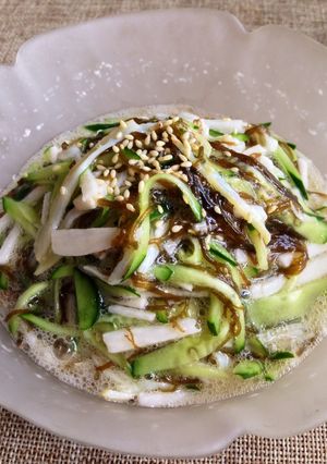もずくと長芋のネバシャキ旨味サラダ。-レシピのメイン写真