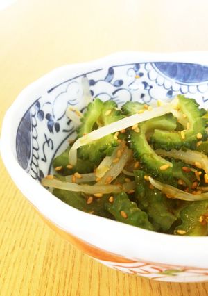 ゴーヤとモヤシの海苔佃煮和え-レシピのメイン写真