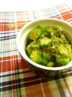 オクラと紫蘇のにんにく生姜醤油-レシピのメイン写真