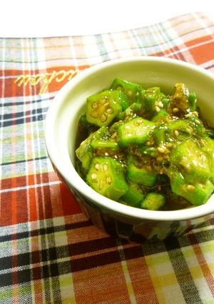オクラと紫蘇のにんにく生姜醤油-レシピのメイン写真