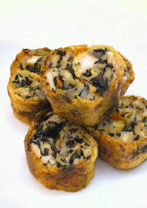 ひじきと鶏肉の油揚げ焼き-レシピのメイン写真