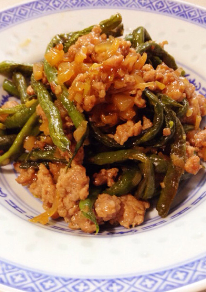 台湾風いんげん挽肉搾菜炒め煮☆乾辺四季豆-レシピのメイン写真