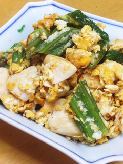 ◎オクラと鶏肉の炒めもの-レシピのメイン写真