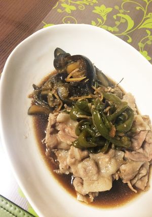 茄子とピーマン豚肉の簡単ジュワッと煮-レシピのメイン写真