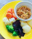 5色野菜のネギ味噌ディップ￼ 食養生♪