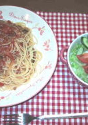 なすと挽き肉のトマトソースパスタ-レシピのメイン写真