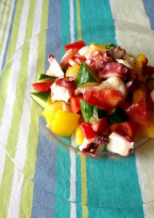 タコと夏野菜の塩レモンサラダ-レシピのメイン写真