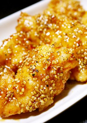 柔らかい！鶏むね肉の唐揚げ★ごま甘辛だれ-レシピのメイン写真