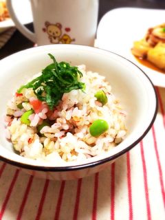 枝豆と梅の混ぜご飯-レシピのメイン写真