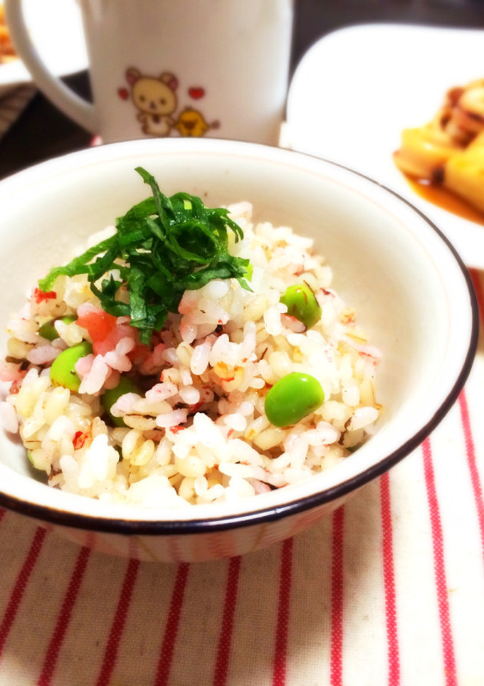 枝豆と梅の混ぜご飯-レシピのメイン写真