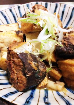 鯖の味噌煮缶de厚揚げとしめじの煮物-レシピのメイン写真