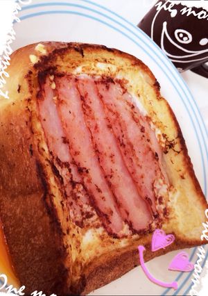 カフェ風♡ベーコンエッグトースト-レシピのメイン写真
