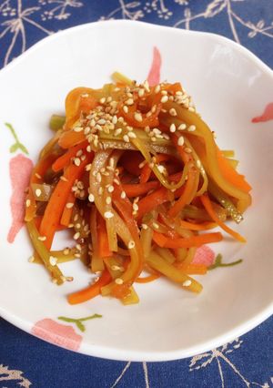 ブロッコリーの茎で常備菜！キンピラ♪-レシピのメイン写真