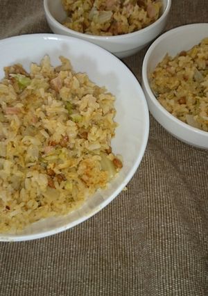 姉妹が好きな納豆レタス炒飯-レシピのメイン写真