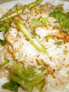 塩レモンDE海老とアスパラのサラダ炒飯-レシピのメイン写真