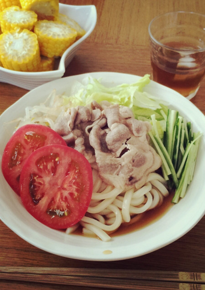 簡単！我が家の冷しゃぶうどん✧*。-レシピのメイン写真