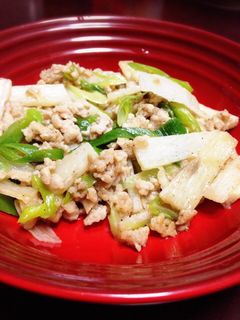 ✳︎鶏挽肉と長芋のオイスター炒め✳︎-レシピのメイン写真
