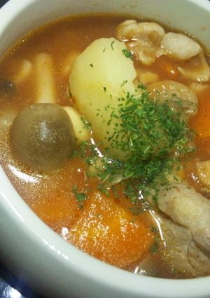 残り野菜の具だくさんトマトスープ-レシピのメイン写真