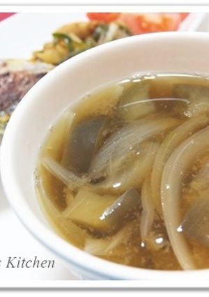 トロトロ茄子の味噌汁-レシピのメイン写真