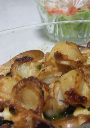 ホタテとほうれん草のマヨネーズ焼き-レシピのメイン写真