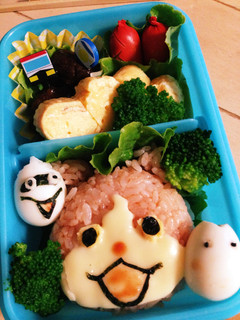 子供喜ぶ妖怪ウォッチジバニャンのキャラ弁-レシピのメイン写真