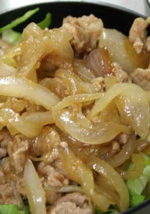 簡単！レタスも一緒に豚丼-レシピのメイン写真