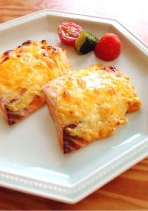サーモンの味噌マヨチーズ焼き-レシピのメイン写真