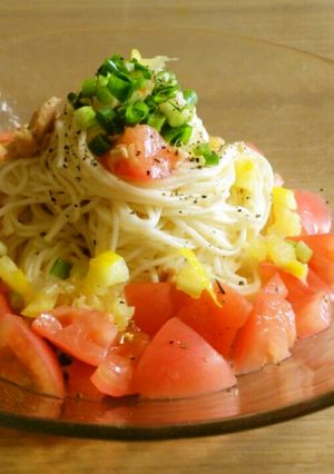 早ウマ♪塩レモンdeツナトマトそうめん-レシピのメイン写真