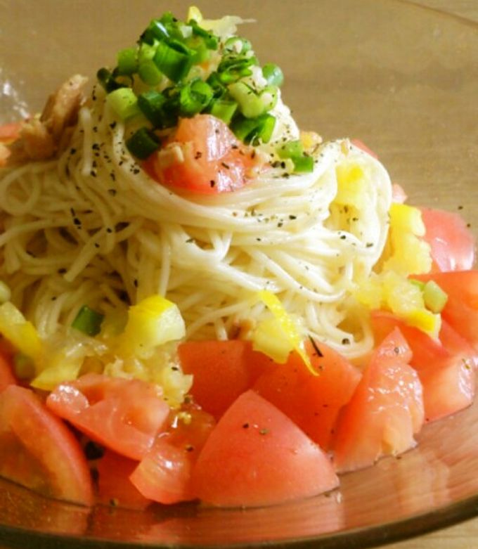 早ウマ♪塩レモンdeツナトマトそうめん-レシピのメイン写真