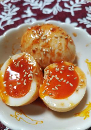 味玉梅コチュジャン漬け※簡単レンジ副菜-レシピのメイン写真