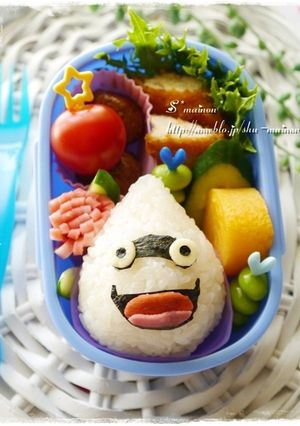 妖怪ウォッチウィスパーおにぎり☆キャラ弁-レシピのメイン写真