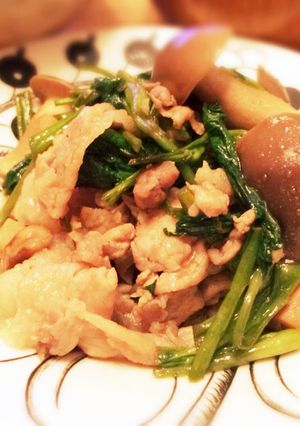 簡単♪京筒菜と豚肉のオイスターソース炒め-レシピのメイン写真