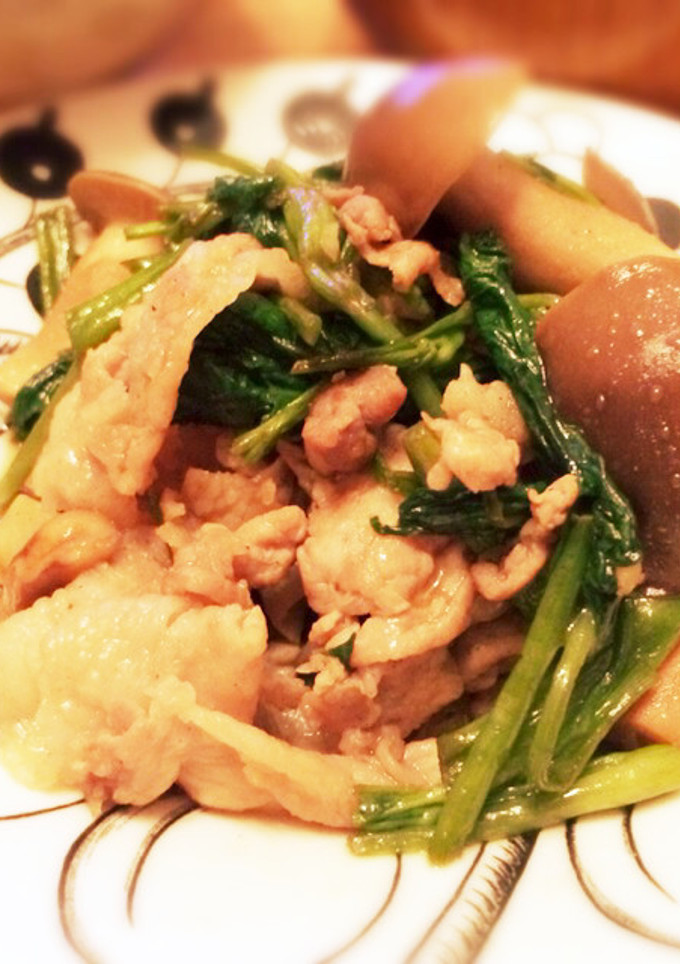 簡単♪京筒菜と豚肉のオイスターソース炒め-レシピのメイン写真