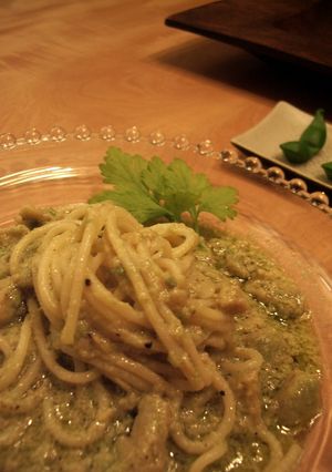 レンジで作るアボカドソースパスタ-レシピのメイン写真